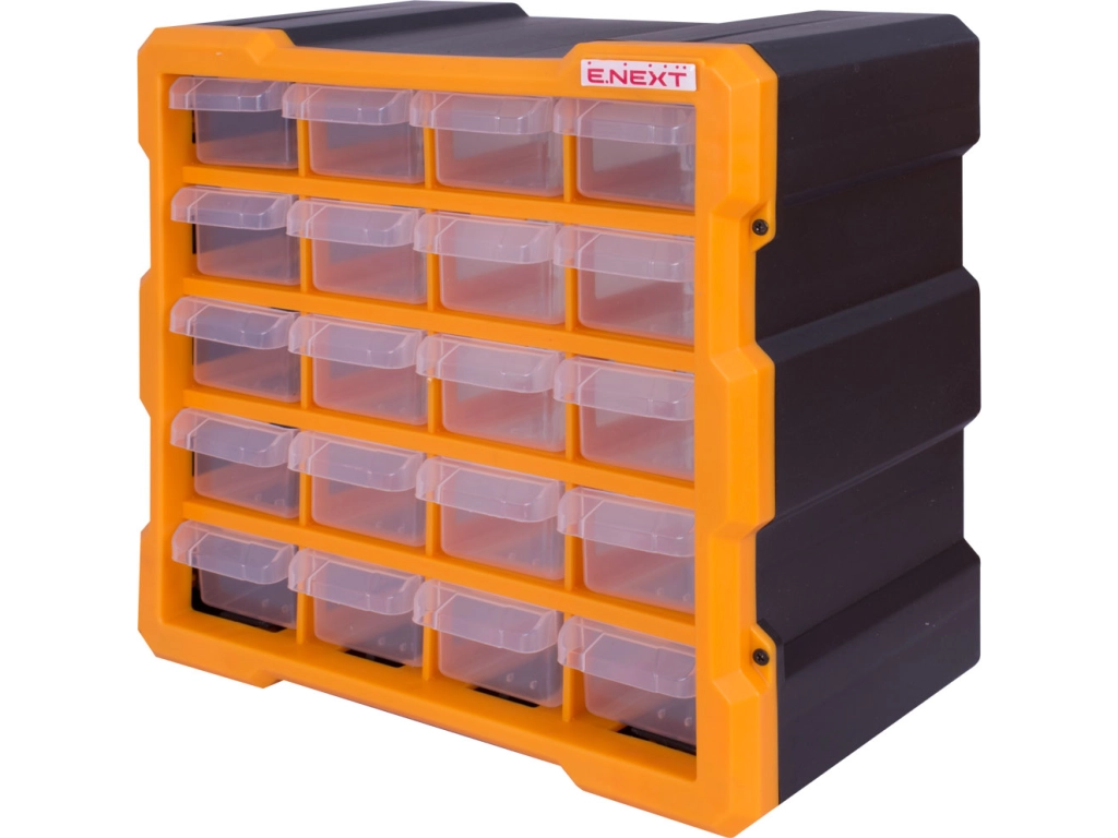 Органайзер пластмасов, e.toolbox.pro.18, 20 секции 267х157х262мм