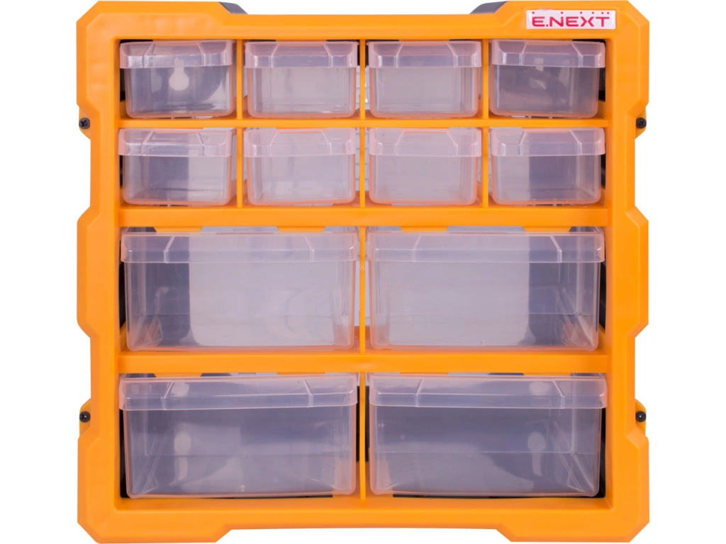 Органайзер пластмасов, e.toolbox.pro.19, 12 секции 267х157х262мм