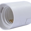 Пластмасов фасунг e.lamp socket.E27.pl.white, E27, бял