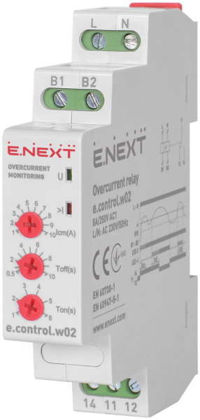 Relays for monitoring electric current and power