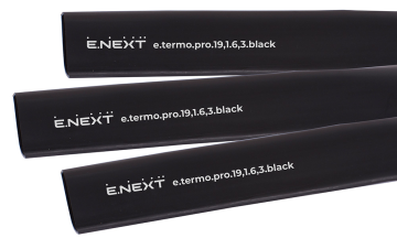 Термосвиваем шлаух с лепилен слой e.termo.pro.19.1.6.3.black, 19,1/6,3 мм, 1 м, черен