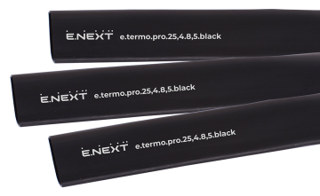 Термосвиваем шлаух с лепилен слой e.termo.pro.25.4.8.5.black, 25,4/8,5 мм, 1 м, черен
