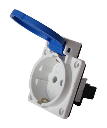 Силов контакт Schuko за вграждане E.SOCKET 029.8.16, 16A, 250V, IP44