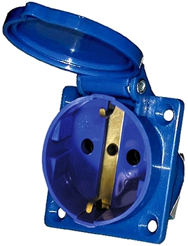 Силов контакт за вграждане Schuko 16A 250V IP44 E.NEXT