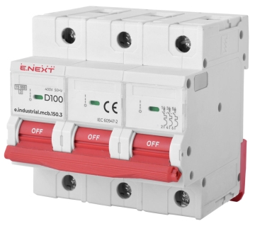 Модулен автоматичен прекъсвач E.NEXT 3P 100A D 15kA