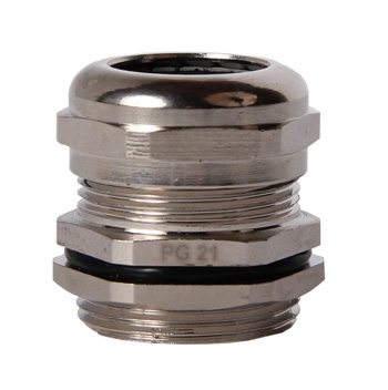 Месингов кабелен щуцер PG21 никелиран IP65 E.NEXT