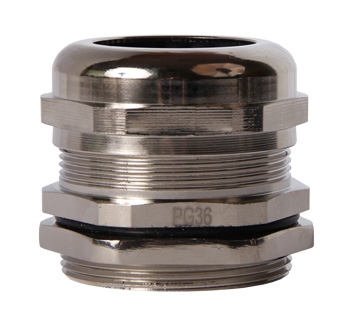 Месингов кабелен щуцер PG36 никелиран IP65 E.NEXT