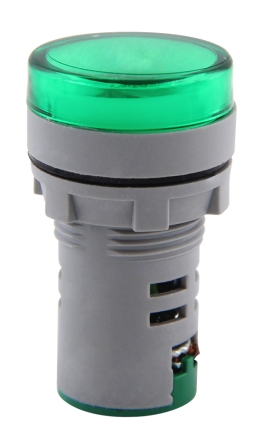 ИНДИКАТОРНА ЛАМПА С ИНДИКАТОР ЗА НАПРЕЖЕНИЕ E.AD22.I.12-500.GREEN, Ø22MM, ЗЕЛЕНА E.NEXT