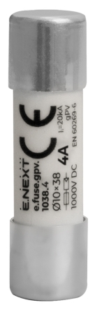 Предпазител gPV 10x38 4A 1000V DC e.fuse.gpv.1038.4 E.NEXT