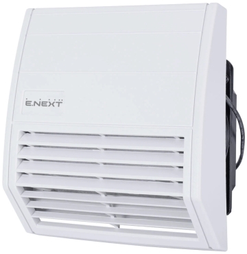 Вентилатор с филтърна решетка e.climat.fanfilter.pro.125, 137×137 mm, IP55, E.NEXT