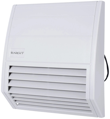 Вентилатор с филтърна решетка e.climat.fanfilter.pro.176, 188×188 mm, IP55, E.NEXT