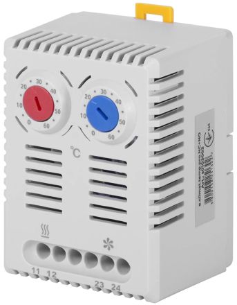 ТЕРМОСТАТ ДВУКАНАЛЕН E.CLIMAT.TEMP.PRO.NC+NO, 0–60 °C, 10 A, DIN ШИНА E.NEXT