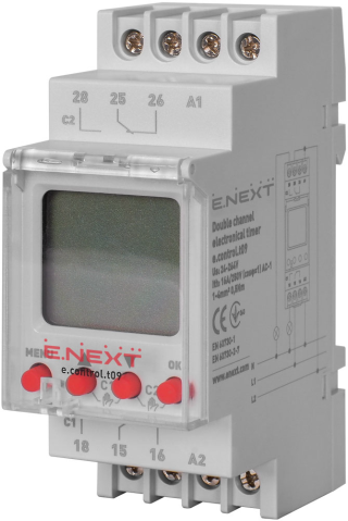 TIMER ELEKTRONISCHE ZWEIKANAL E.CONTROL.T09