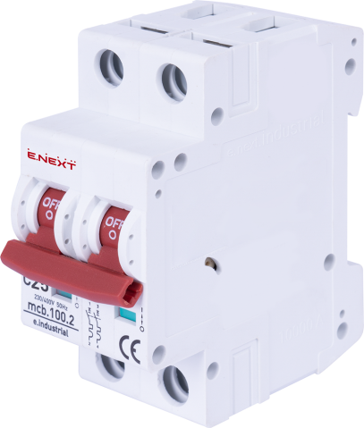 МОДУЛЕН АВТОМАТИЧЕН ПРЕКЪСВАЧ E.INDUSTRIAL.MCB.100.2.C25, 2 Р, 25А, C, 10KА