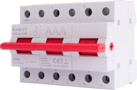 Товаров прекъсвач трипозиционен e.is3.pro.3.125, 3р, 125А