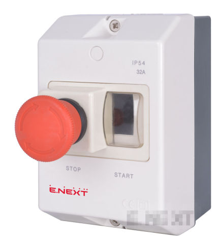 Plastic housing E.MP.PRO.BOX IP54 with "Stop" button