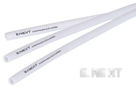 Термосвиваем шлаух с лепилен слой E.NEXT e.termo.pro.3,2.1.white, 3,2/1, 1 м, бял