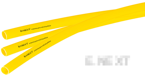 Термосвиваем шлаух с лепилен слой e.termo.pro.4.8.1.6.yellow, 4,8/1,6 мм, 1 м, жълт