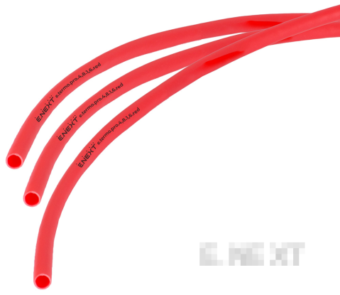 Термосвиваем шлаух с лепилен слой e.termo.pro.4.8.1.6.red, 4,8/1,6 мм, 1 м, червен