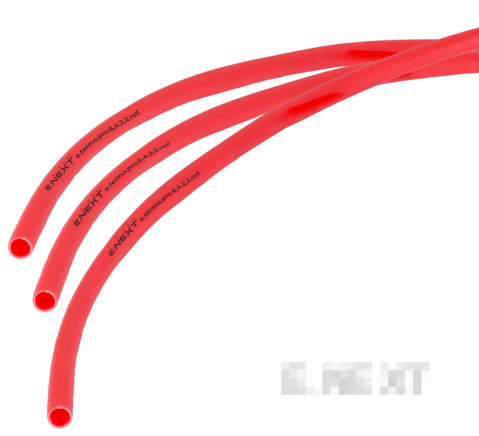 Термосвиваем шлаух с лепилен слой e.termo.pro.6.4.2.2.red, 6,4/2,2 мм, 1 м, червен