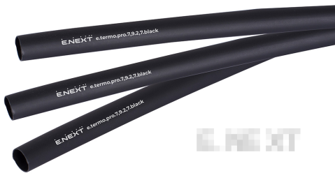 Термосвиваем шлаух с лепилен слой e.termo.pro.7.9.2.7.black, 7,9/2,7 мм, 1 м, черен