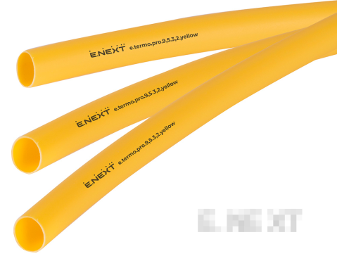 Термосвиваем шлаух с лепилен слой e.termo.pro.9.5.3.2.yellow, 9,5/3,2 мм, 1 м, жълт