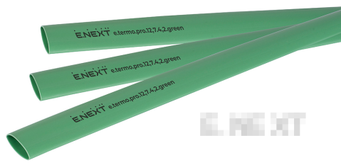 Термосвиваем шлаух с лепилен слой e.termo.pro.12.7.4.2.green, 12,7/4,2 мм, 1 м, зелен