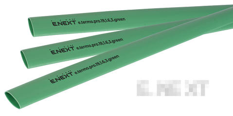Термосвиваем шлаух с лепилен слой e.termo.pro.19.1.6.3.green, 19,1/6,3 мм, 1 м, зелен
