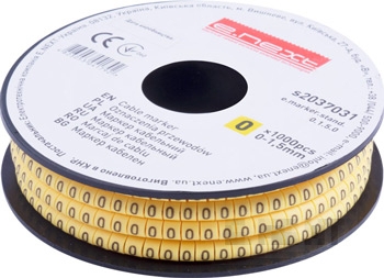 Marcator cablu E.MARKER STAND 0–1,5 mm², simbol "0", 1000 buc.