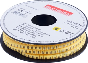 Marcator cablu E.MARKER STAND 0–1,5 mm², simbol "8", 1000 buc.