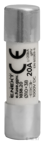 DC (PV)-Sicherung E.FUSE GPV 10×38, 20 A, 1000 VDC