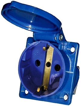 Силов контакт за вграждане Schuko 16A 250V IP44 E.NEXT