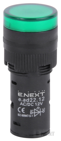 Lampă de semnalizare Ø22mm verde 230V E.NEXT