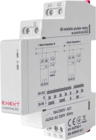 Импулсно реле e.control.i02, 16A, 230V