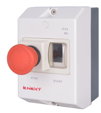 Plastic housing E.MP.PRO.BOX IP54 with "Stop" button