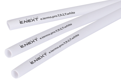 Термосвиваем шлаух с лепилен слой e.termo.pro.7.9.2.7.white, 7,9/2,7 мм, 1 м, бял