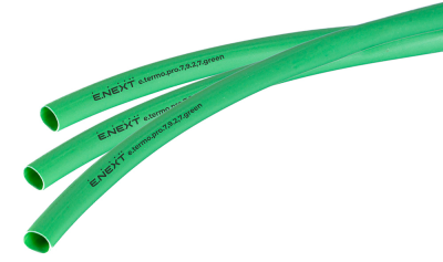 Термосвиваем шлаух с лепилен слой e.termo.pro.7.9.2.7.green, 7,9/2,7 мм, 1 м, зелен