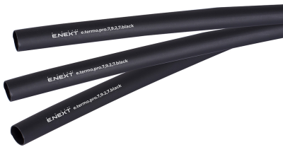 Термосвиваем шлаух с лепилен слой e.termo.pro.7.9.2.7.black, 7,9/2,7 мм, 1 м, черен