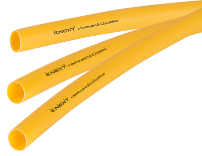 Термосвиваем шлаух с лепилен слой e.termo.pro.9.5.3.2.yellow, 9,5/3,2 мм, 1 м, жълт