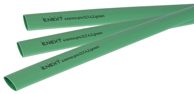 Термосвиваем шлаух с лепилен слой e.termo.pro.12.7.4.2.green, 12,7/4,2 мм, 1 м, зелен