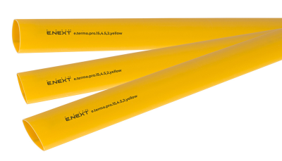Термосвиваем шлаух с лепилен слой e.termo.pro.15.4.5.2.yellow, 15,4/5,2 мм, 1 м, жълт