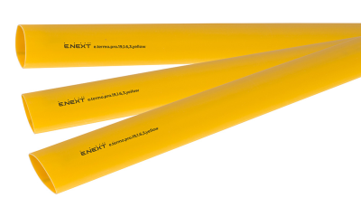 Термосвиваем шлаух с лепилен слой e.termo.pro.19.1.6.3.yellow, 19,1/6,3 мм, 1 м, жълт