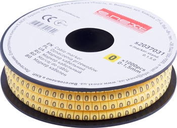Marcator cablu E.MARKER STAND 0–1,5 mm², simbol "0", 1000 buc.