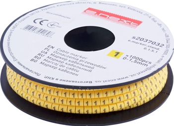 Marcator cablu E.MARKER STAND 0–1,5 mm², simbol "1", 1000 buc.