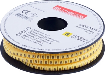 Marcator cablu E.MARKER STAND 0–1,5 mm², simbol "8", 1000 buc.