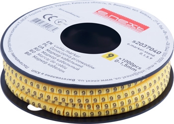 Marcator cablu E.MARKER STAND 0–1,5 mm², simbol "9", 1000 buc.
