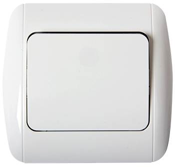 Întrerupător încastrat cu un singur buton și ramă E.INSTALL STAND 811 E.NEXT