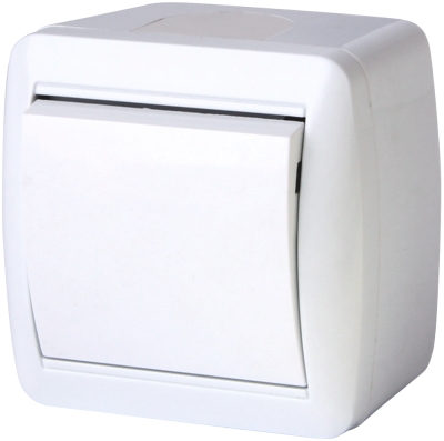 Едноклавишен ключ E.NEXT e.aqua.1111.gr IP44 бял 10A 230V s035051