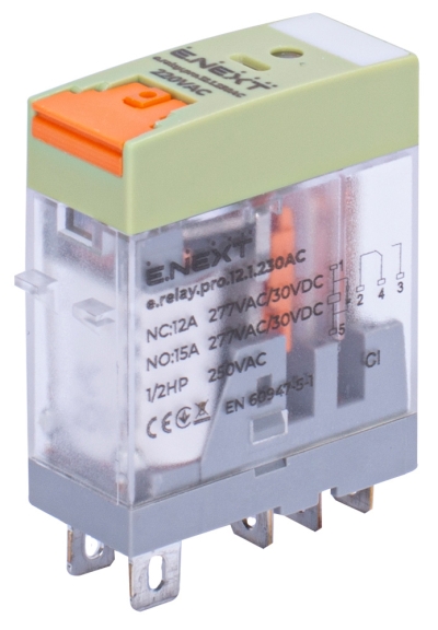 Intermediate relay E.NEXT 12A 230V AC 1NO