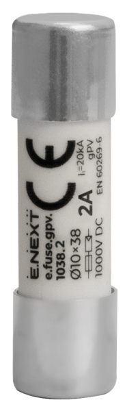 Sicherung gPV 10x38 2A 1000V DC e.fuse.gpv.1038.2 E.NEXT